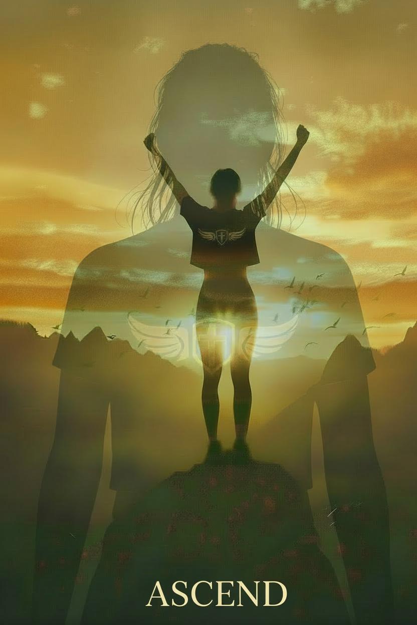 ASCEND double exposure image with brand name