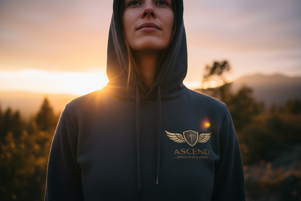 ASCEND hoodie - golden hour sunset